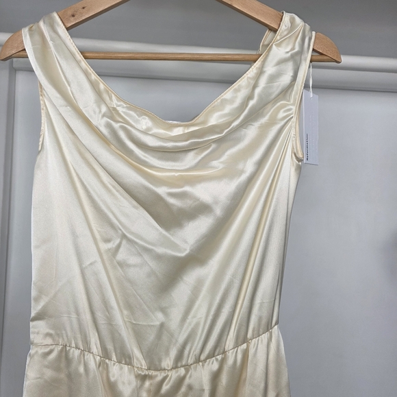 Reformation Poema Ivory Silk Wedding Dress Gown New With Tags Size 6 - Picture 10 of 12